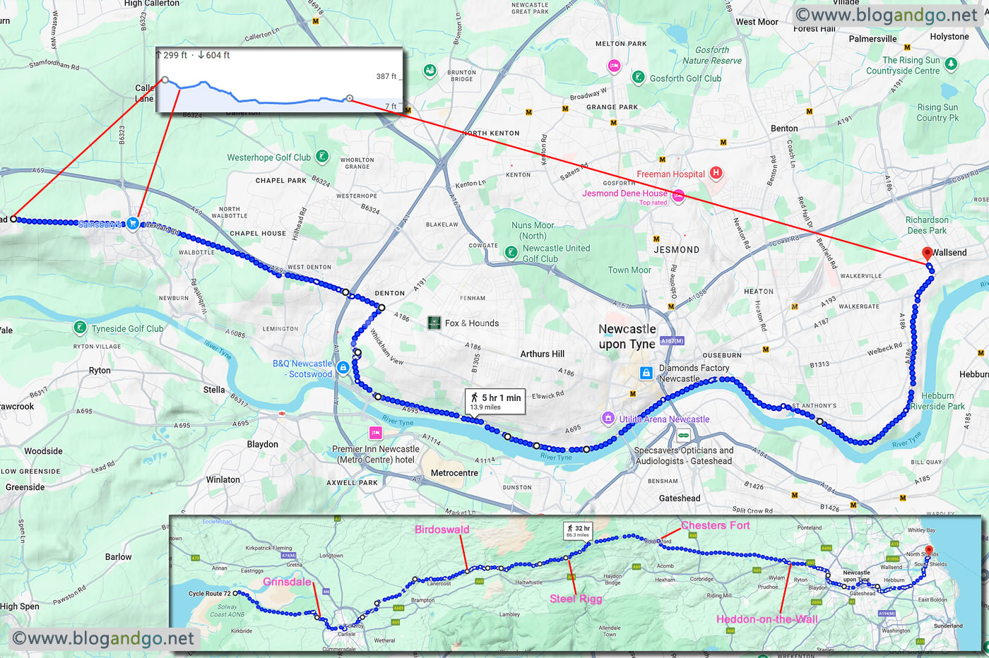 Hadrian's Wall Path - Heddon-on-the-Wall to Wallsend